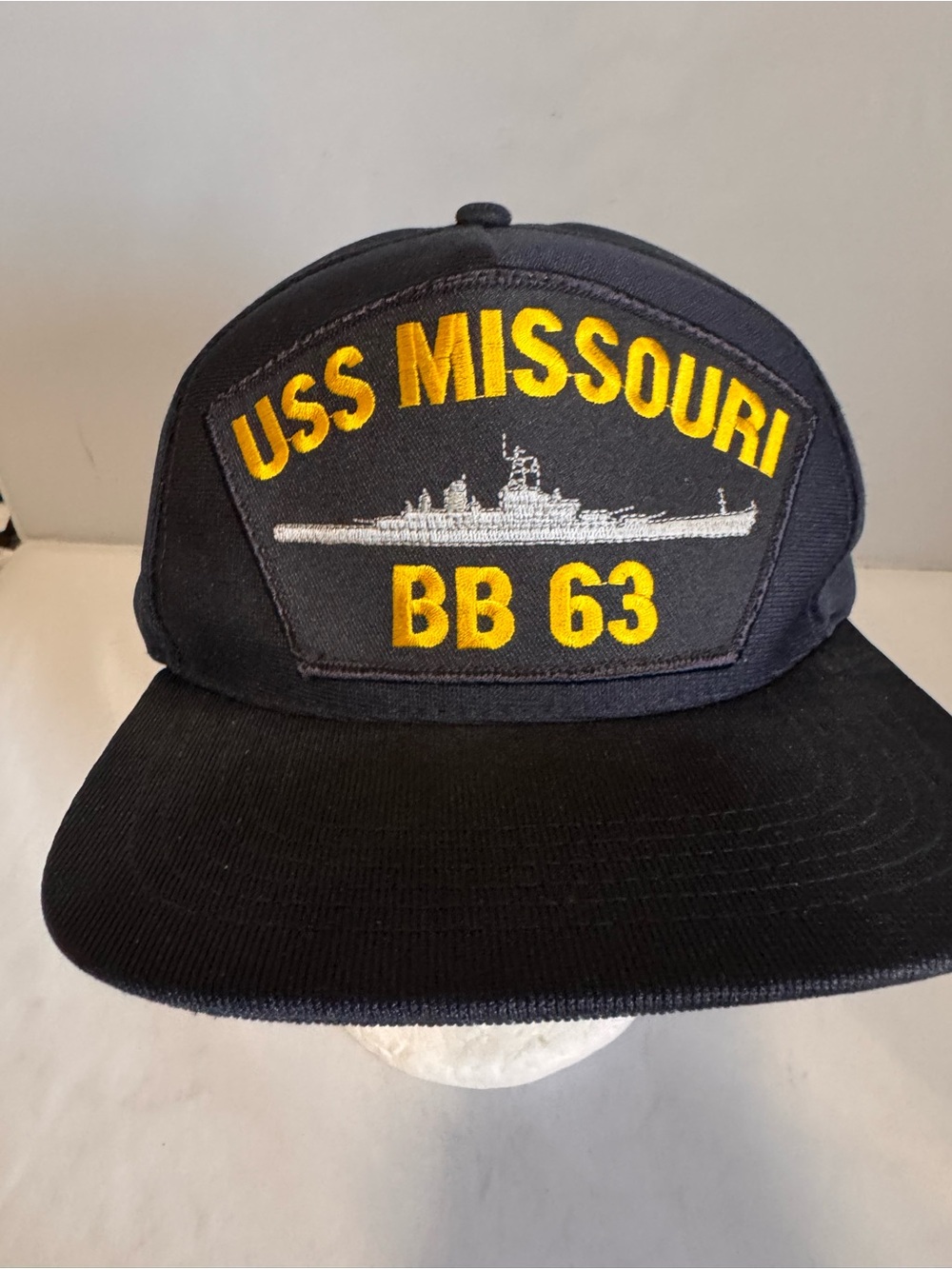 USS Missouri BB-63 Battleship US Navy Ship Hat Cap Snapback Made in USA NWT